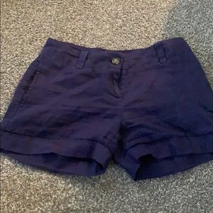 Loft purple/ navy shorts, worn once.